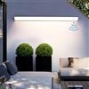 GZZBMY LED Applique da Parete Esterno/Interno Lampada da Parete Esterna con Sensore Movimento IP65 Impermeabile Nero Lunga Plafoniera da Esterno Luce da Parete Per Villa Terrazzo (Luce Neutra,120cm)