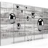 Runa Art Murali XXL 3D Palle 200 x 80 cm Grigio 5 Pezzi - Made in Germany - 504355a