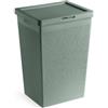 TATAY Cesto Biancheria Sporca 60L Bohol | Design Minimalista | Coperchio Ribaltabile e Maniglie Laterali | Ventilazione Ottimale | Plastica 100% Riciclata Senza BPA | 42,5x33,5x60 cm, Verde