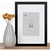 Blumtal Cornice Foto, Porta Foto da Parete, Portafoto da Tavolo, Con passepartout e Supporto Posteriore, 21 x 30cm - 13 x 18cm, Nero (1 Pezzo)