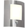 Qazqa emmerald - Applique con sensore con rilevatore di movimento I Sensor Moderno - 1 luce - H 260 mm - Acciaio - Moderno - Illuminazione esterna