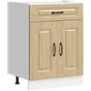 vidaXL Base da Cucina Kalmar Rovere Sonoma in Legno Multistrato, Mobile Base lavello, Mobile Cucina Base con cassetto, Mobile Base lavello