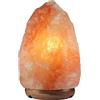 IlGruppone Lampada di Sale Himalayano Originale Naturale Realizzata A Mano con Base in Legno di Acacia Pezzo Unico Prodotto Certificato con Spina Europea - 15.5x22Cm 5Kg