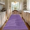 TEHWDAIYOU Lungo Tappeto da Cucina Tappeto Passatoia per Corridoio Largo Tappeti Runner Antiscivolo e Lavabile Tappetino Passatoia Tappeto Ingresso per Corridoio Entrata, Viola, 50 x 80 cm