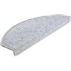 vidaXL 15x Tappetini per Scale Antiscivolo in PP Strisce a Nastro Biadesivo Protezione Gradini Coprigradini Trapuntati Grigio Chiaro 65x24x4cm