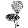 vetrine in rete Vetrineinrete® Applique moderno da parete paralume con cristalli in acrilico 1 pendente attacco G9 oro e argento illuminazione lampadario casa (Argento) F64