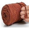 MeriWoolArt® Corda Macramè Naturale, 75M Macramè Corda 4mm, Corda in Cotone Morbido per Macramè Acchiappasogni, Arazzo da parete Macrame, Decorazione Macramè Fai da Te, Spago per Decorazioni