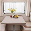 VFGFDJNDFX Copritavolo Rettangolare Con Bordo Elastico Per Camper, Tovaglia Antimacchia Impermeabile PVC, Moderna Jacquard PU Tovaglie (Caffè Latte,60 * 60cm(quadrata))