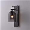 Auoeer Applique Da Parete Grigio Fumo Doppio Vetro Lampada Da Parete Camera Da Letto Applique Soggiorno Corridoio Ristorante Illuminazione Dell'hotel