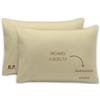 MAYRA Coppia di Federe Personalizzate | Copri Cuscino in 100% Cotone di Alta Qualità | Personalizzabili con Ricamo Nome, Iniziali, Logo, Hotel | Made in Italy | Idea Regalo (Beige)