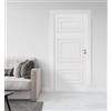 Latwerio 3D Adesivo per Porta Bianco Adesivi Porte Interne, Adesivo per Porte Bianco Murale Carta da Parati, Autoadesivo Camera da Letto Soggiorno Parete Arredo Casa Poster Parati 77 x 200 cm q.5464