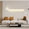 Generic Applique da Parete a LED per Interni con Telecomando, Lampada da Parete dimmerabile 2700K-6500K, Applique da Parete con faretto, Striscia Lunga in Alluminio per Camera da Letto, Scale, Soggiorno