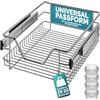 Casaria® 4x Cestello Estraibile Sottolavello 40cm 20kg Cassetto Telescopico Metallo Guide Scorrevoli Cucina Cestelli Cucina Cassetti Estraibili