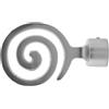 HOME ZEN HOUSEHOLD LINEN Bastone per Tenda Estensibile in Metallo, 120-210 cm o 160-300 cm, Design Moderno con Anelli, Montaggio Facile (Spirale silver, 120-210 cm)