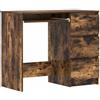 vidaXL Scrivania Rovere Fumo 90x45x76 cm in Legno Multistrato