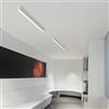 TZSMUM LED Rettangolo Lungo Plafoniera Alluminio Acrilico Moderno Interni Lampada da Soffitto Creatività Decorazione Plafoniere Lineare Design per Soggiorno Corridoio Balcone (Bianco Luce Neutra,120cm)