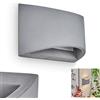 hofstein Lampada da parete Braslo in cemento grigio, lampada da parete moderna con effetto luce, semicircolare, 1 attacco G9, lampada da parete interna con effetto up & down, senza lampadina/e