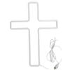 Naisicatar Gesù Cross Neon Signs, Decorazioni a croce Led USB a motore, decorazioni per pareti di Gesù per la sala religiosa Church Christmas Cristian Regalo cristiano