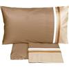 Fazzini KUBRIC 60 Completo Lenzuola - Taglia: 2 piazze,Colore: KUBRIC 60 Tortora/Cammello