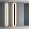 SHENGXUAN LED Applique da parete interni nero angolo minimalista lampada 24W lunga striscia di luce bianco caldo corridoio scale comodino camera da letto aluminio illuminazione