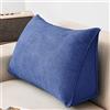 NENIUX - Cuscino a cuneo grande per testiera da lettura, cuscino triangolare per schienale, cuscino di supporto lombare/dorsale con copertura sfoderabile per letto diurno, divano, tatami, casa, 55