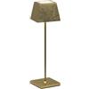 ROSSINI Lampada a led da tavolo Siesta foglia oro portatile e ricaricabile IP54