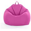 FANSU Copertura per Poltrona Sacco Puff Poltrona Senza Riempimento, Lino Tinta Unita Pouf Poltrona con Zip Poltrona a Sacco per Adulti e Bambini Interni, Casa, Soggiorno (L,Orchidea)
