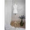 Generico AILANT Manichino donna sartoriale light wood stand (white, 44/46 L) Bianco
