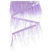 GORGECRAFT 2 m di Piume di Struzzo con Frange Artigianali 8~10 cm di Piume con Nastro di Raso, Accessori Ornamentali per Abiti Fai da Te, Cucito, Abiti, Costumi, Decorazioni, Viola