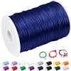 CAMAL 2mm Filo per Braccialetti, Fili Nylon per Braccialetti 100m Filo Nylon Cordoncino per Collane Fai Da Te, Cordino per Braccialetti, Gioiello, Perline, Artigianato (Blu reale)