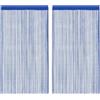vidaXL 2X Tende a Fili Tendaggi Eleganti Trasparenti Delicati per Finestre Intimità Casa Privacy con Fermatenda Protezione Luce Sole 100x250 cm Blu