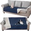 GEBIN Coperta Impermeabile per Cani, Copridivano antigraffio gatto, Copridivano con Penisola per Animali con Fondo in Gomma Antiscivolo, Copriletto (Navy,76x127cm)