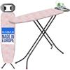 KADAX Asse da Stiro Pieghevole, Tavola Salvaspazio con Altezza Regolabile, Copertura Resistente al Calore e Supporto per Ferro (110 x 30 cm, Pesca)