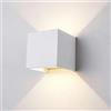 C F ORIGINAL APPLIQUE DA PARETE IN GESSO A CUBO DOPPIA EMISSIONE G9 VERNICIABILE LAMPADA IP20