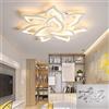 FUMIMID Moderna Plafoniera LED Dimmerabile Lampada Soffitto Soggiorno Design Creativo Forma Fiore Lampadario A Petalo in Metallo Acrilico Con Telecomando Camera Da Letto Per Bambini,10 heads