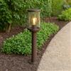 TEKHOME Lampada da Giardino IP54 con Attacco E27, Palo da Esterno 50cm in Alluminio, Stile Vintage Ferro Battuto, Impermeabile per Vialetti e Aiuole - Colore Ruggine - Modello PT-01C