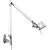 lwaesqx(もゆ) Lampada da parete Applique da parete con braccio oscillante lungo con interruttore a pulsante Asta regolabile multi-angolo Telescopica pieghevole Lampade da lettura sul comodino Camera da letto