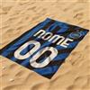 love print Telo Mare Tifoso Interista, Milanista Napoletano,PERSONALIZZATO CON Nome e Numero FORMA rettangolare MICROFIBRA 100x180 CM (Tifoso Interista)