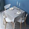 FANSU Tovaglia Cerata Quadrato Rettangolare, Stile Plaid Tovaglia Plastificata PVC Impermeabile Antimacchia Copritavolo per Feste Compleanno Giardino Esterno Cucina (Grigio,90x140cm)