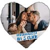 My Custom Style Cuscino Cuore 30, Microfibra, Personalizzato Online, Fullprint