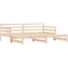 vidaXL Divano Letto con Letto Estraibile 90x200cm Legno Massello Pino