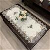 FACULX Tovaglia in pizzo floreale macramè ricamata, piccola tovaglia rettangolare per tavolo da caffè, per feste di nozze, casa e cucina, sala da pranzo, 50 x 100 cm, grigio