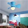 YUNZI Ventilatore Da Soffitto A Led Con Telecomando Reversibile 6 Velocità LED Dimmerabile Ventilatore Da Soffitto Con Timer Silenzioso Moderna Camera Da Letto Soffitto Ventilatore,Blu