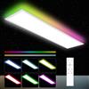 Oraymin Plafoniera a pannello LED Dimmerabile 120x30 cm con telecomando,Pannello LED soffitto da 40W con RGB Backlight,Funzione di memoria, rettangolare LED da 3000K-6500K per soggiorno cucina