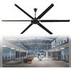 GZDXBF Ventilatore da Soffitto Senza Luce 200cm Ventilatore Industriale con Telecomando, 6 Pale per Camera da Letto, Soggiorno, Fattoria, Veranda(Black)
