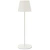 Velamp JOSEPHINE - Lampada da Tavolo LED - Senza fili ricaricabile - Impermeabile, adatta per interni ed esterni - Colore Bianco