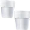POSH Secchio da 5 litri, in plastica trasparente per uso alimentare, resistente alle perdite, inodore, robusto, stabile, ermetico, secchio con manico (10, 5 l)