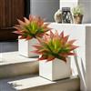 Vitalismo Piante grasse finte, piante grasse artificiali per interni ed esterni, in agave sintetica, 65 cm di larghezza, resistenti ai raggi UV, fioriere per porta d'ingresso, giardino, decorazione