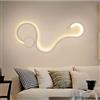 damastoreitalia Applique lampada da parete a led illuminazione per interno moderno in alluminio luce 20w 3000K 4000K 6500K (Luce calda 3000K)