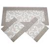 Russo Tessuti Tris Centri Centrini Runner Tavola Ghirigori Nero Bordeaux Grigio-Beige